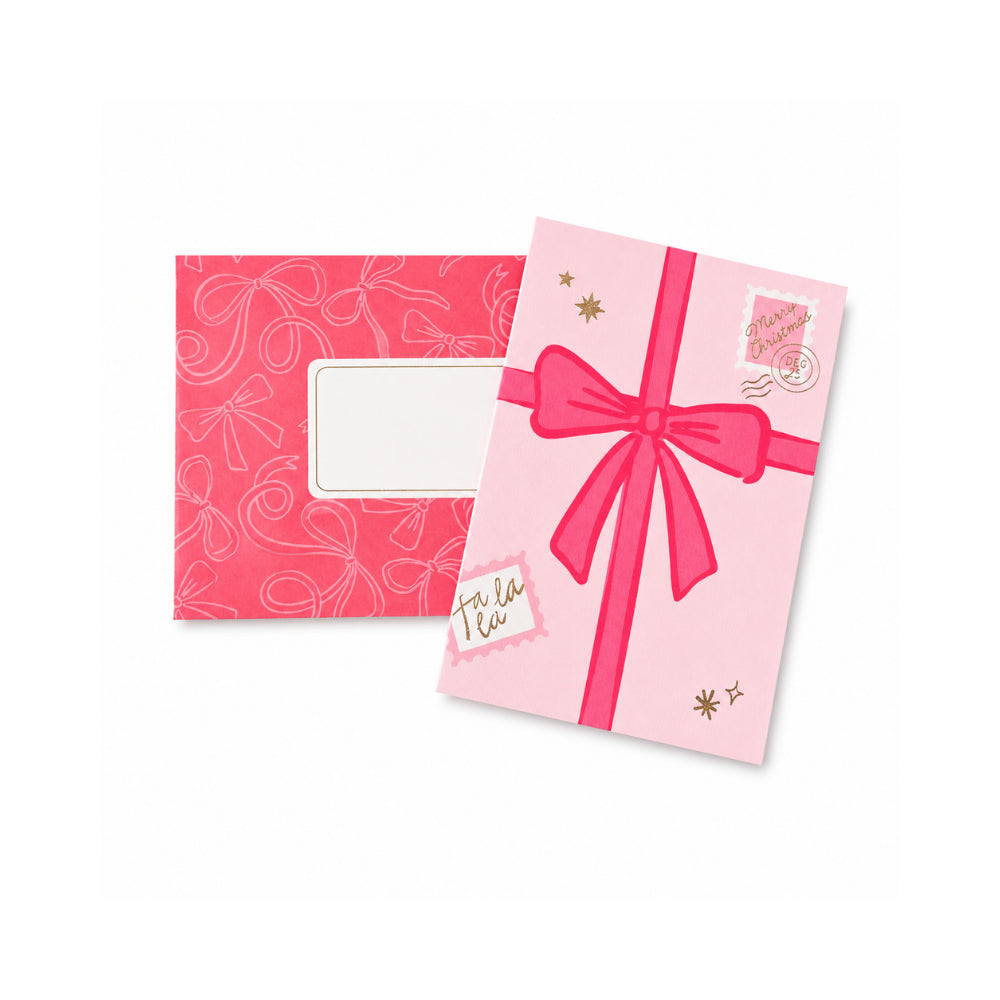 Christmas Notecard Set - PINK PRESENT